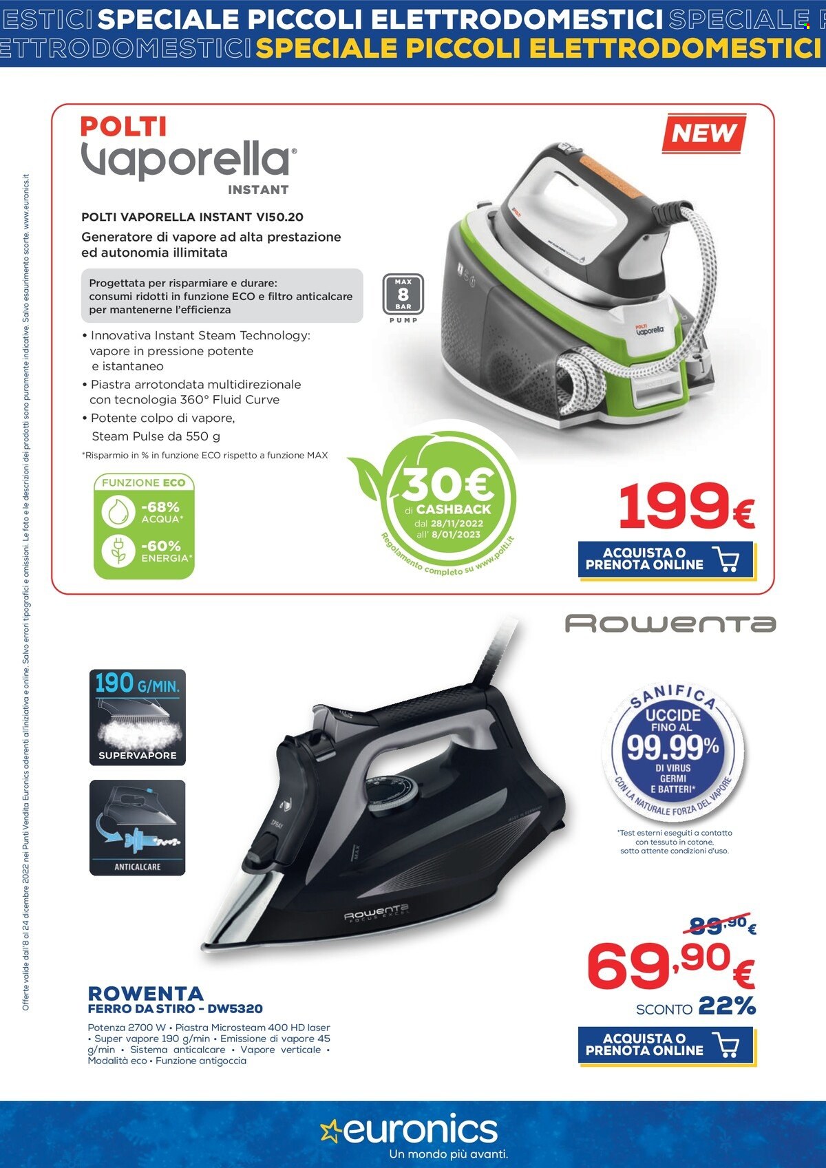 Volantino Euronics - 8/12/2022 - 24/12/2022. Pagina 28