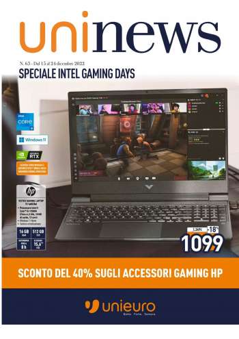 Volantino Unieuro - 15/12/2022 - 24/12/2022.
