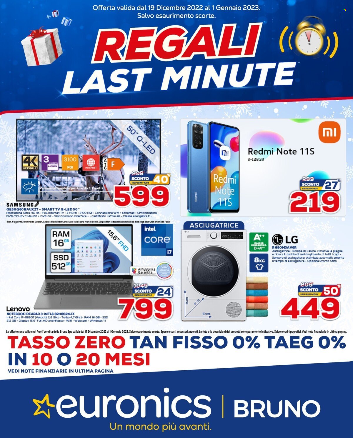 Volantino Euronics - 19/12/2022 - 1/1/2023. Pagina 1