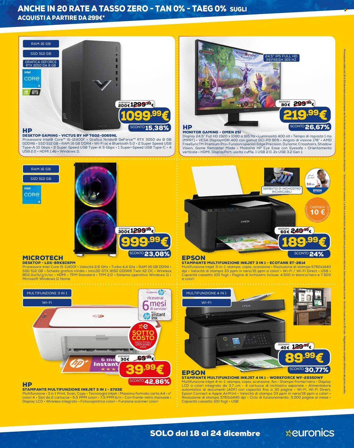 Volantino Euronics - 18/12/2022 - 24/12/2022. Pagina 13