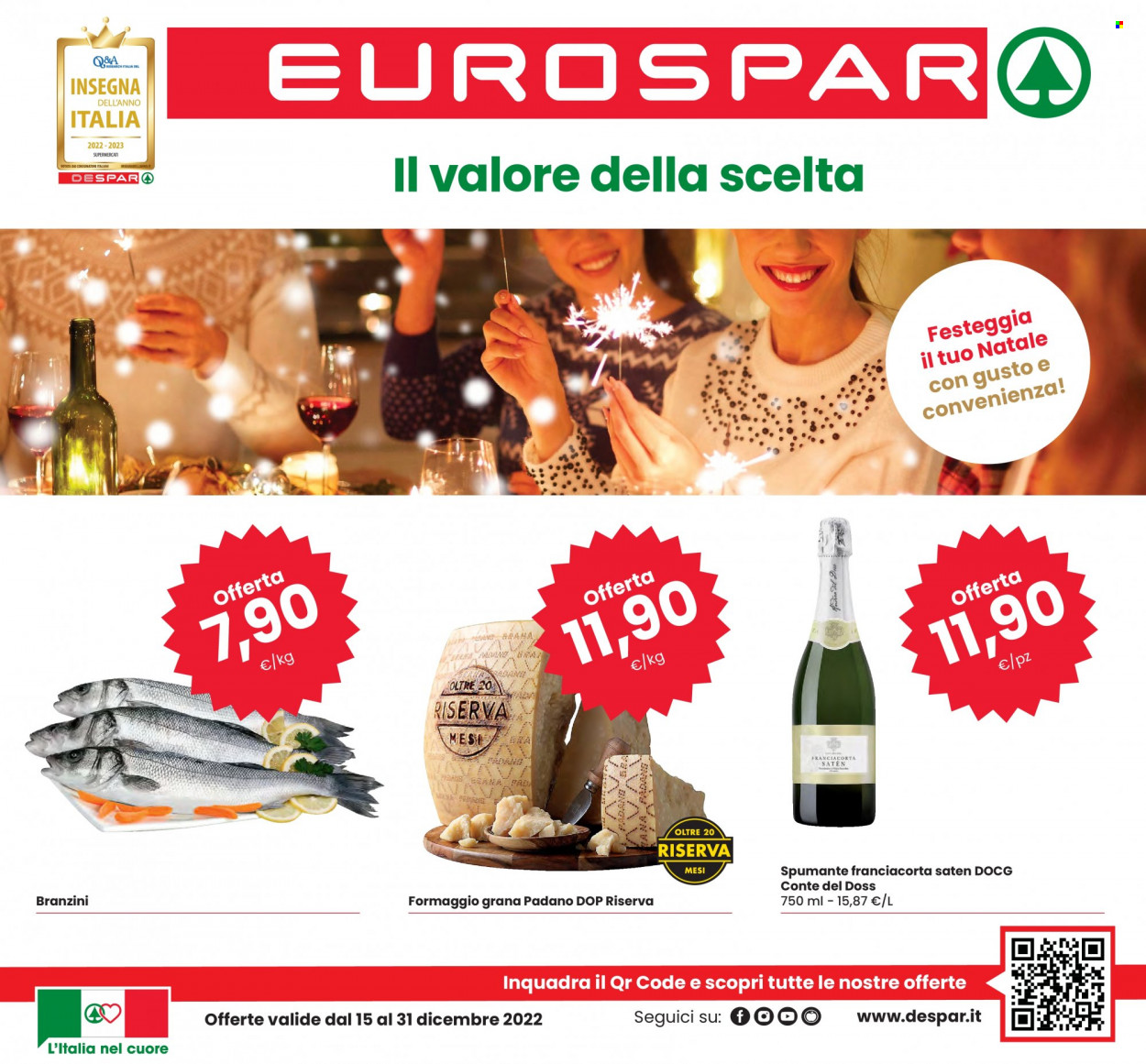 Volantino Eurospar - 15/12/2022 - 31/12/2022. Pagina 1