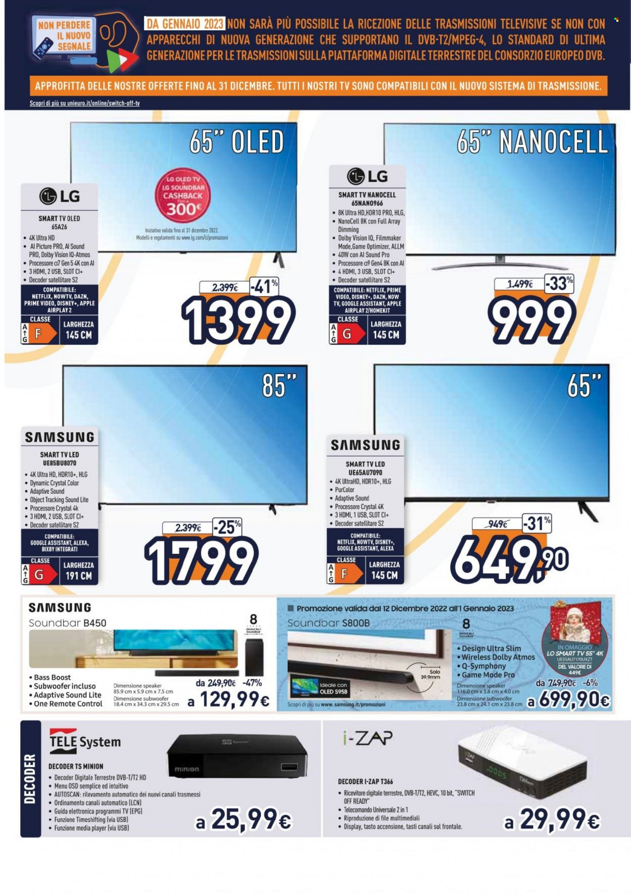 Volantino Unieuro - 18/12/2022 - 24/12/2022. Pagina 4