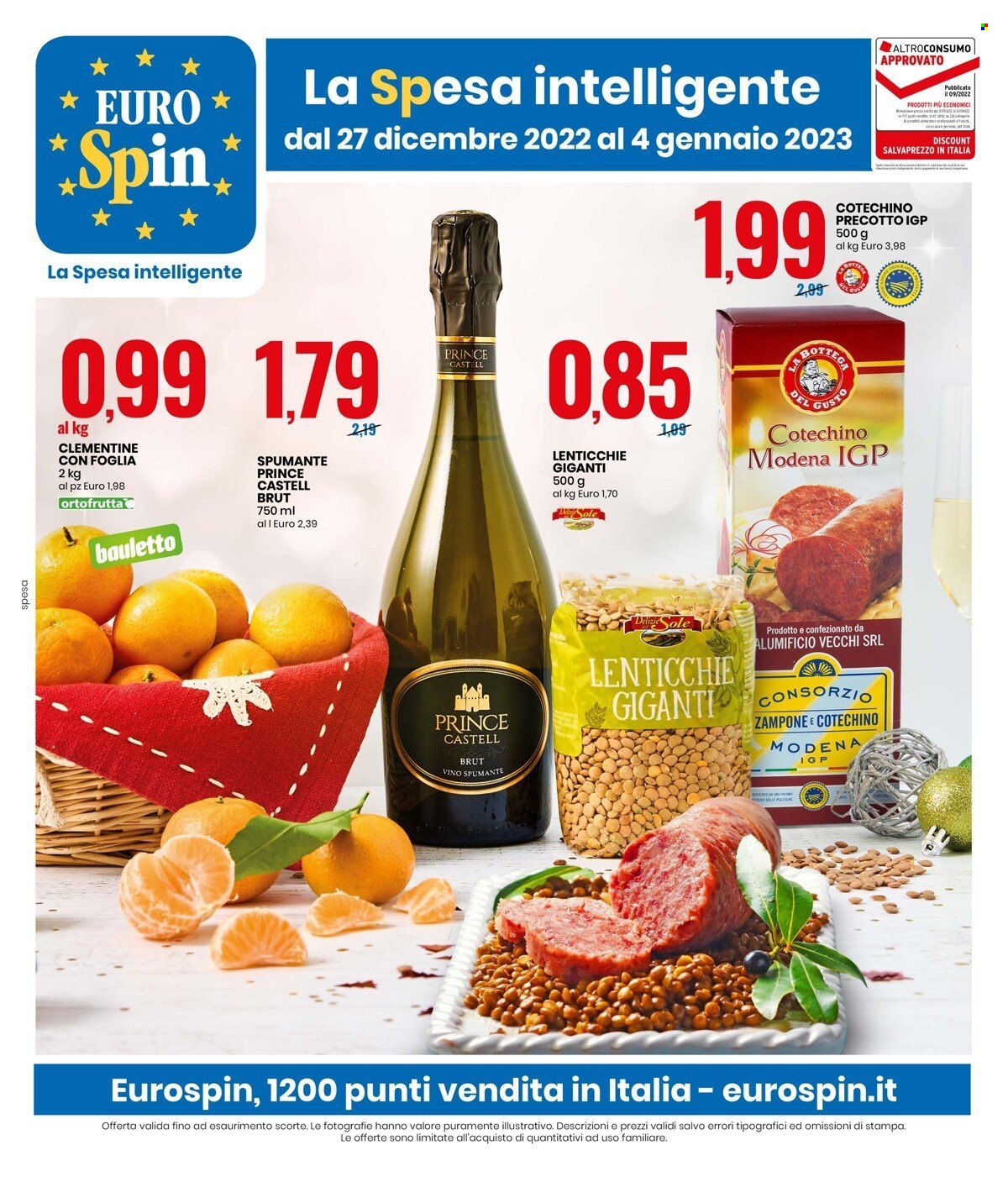 Volantino EuroSpin - 27/12/2022 - 4/1/2023. Pagina 1