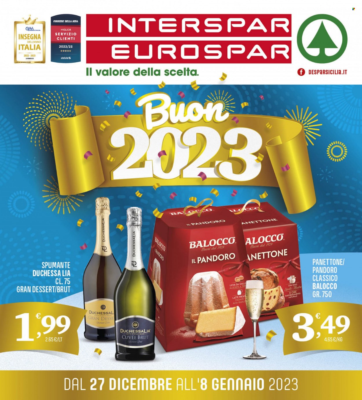 Volantino Interspar - 27/12/2022 - 8/1/2023. Pagina 1
