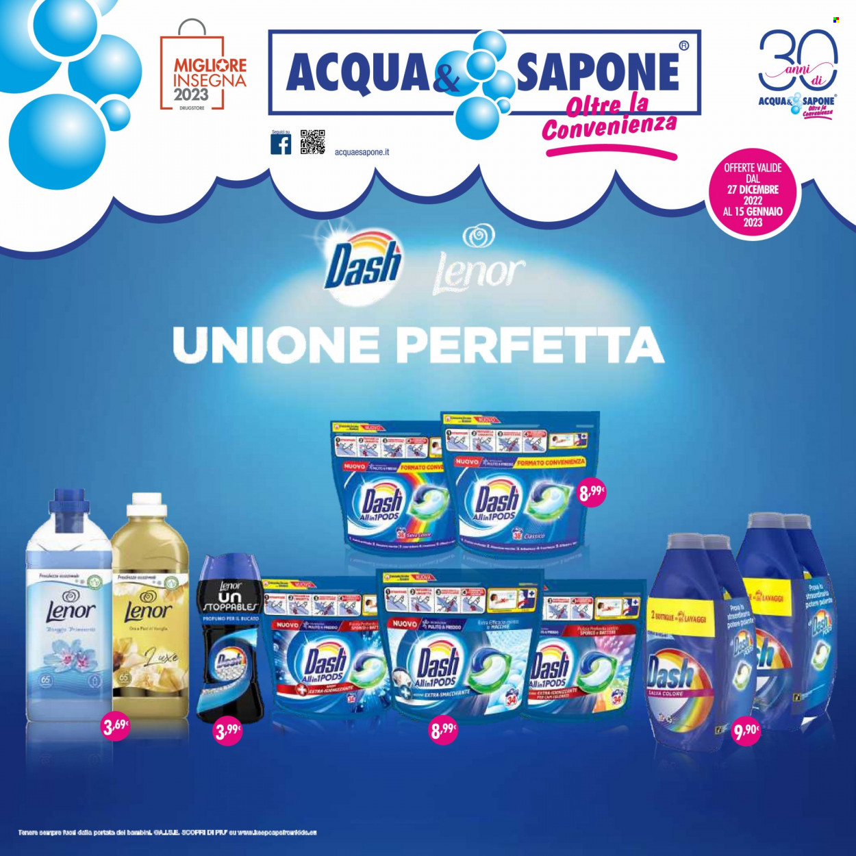 Volantino Acqua & Sapone - 27/12/2022 - 15/1/2023. Pagina 1