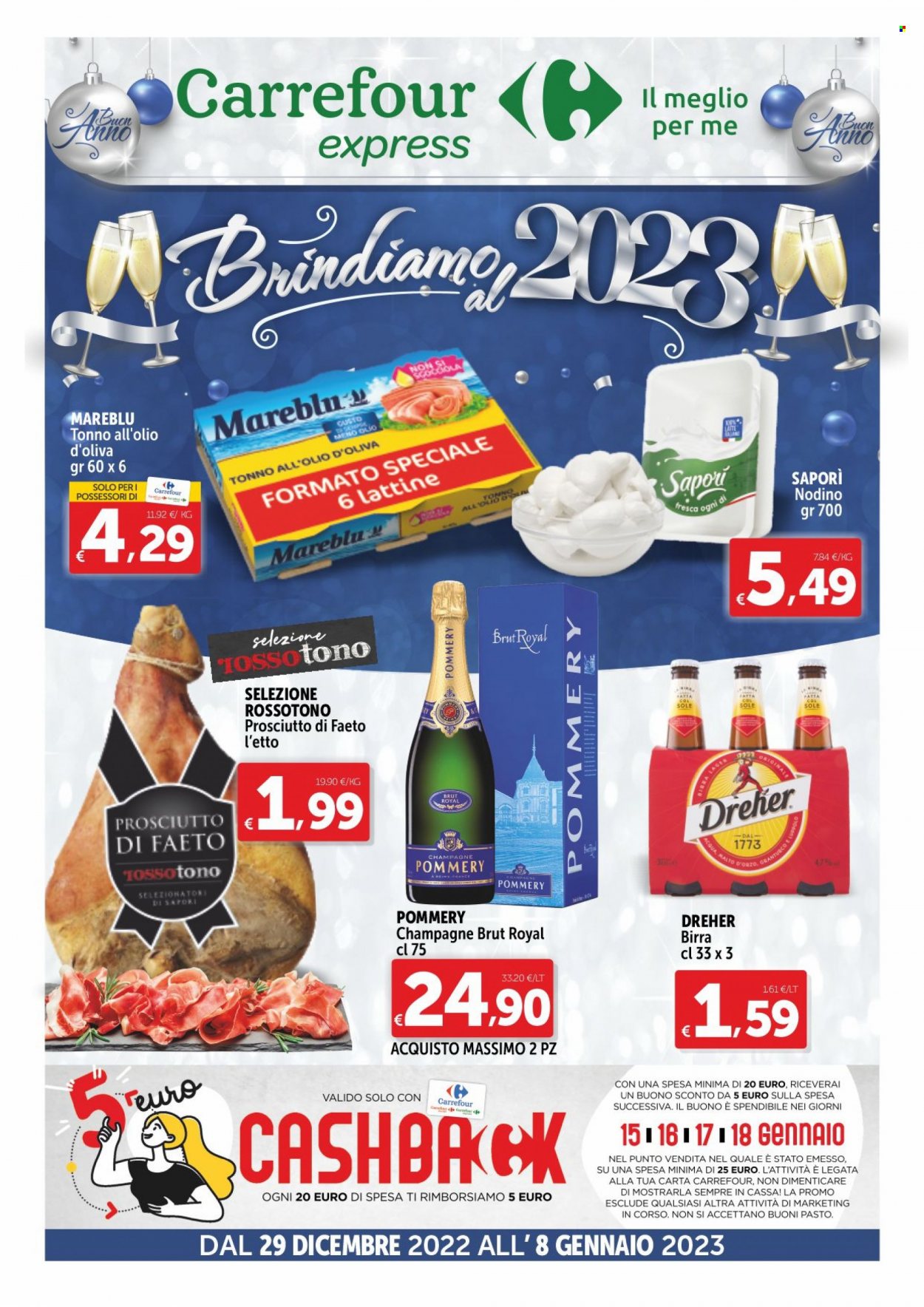 Leták Carrefour - 29.12.2022 - 8.1.2023. Strana 1