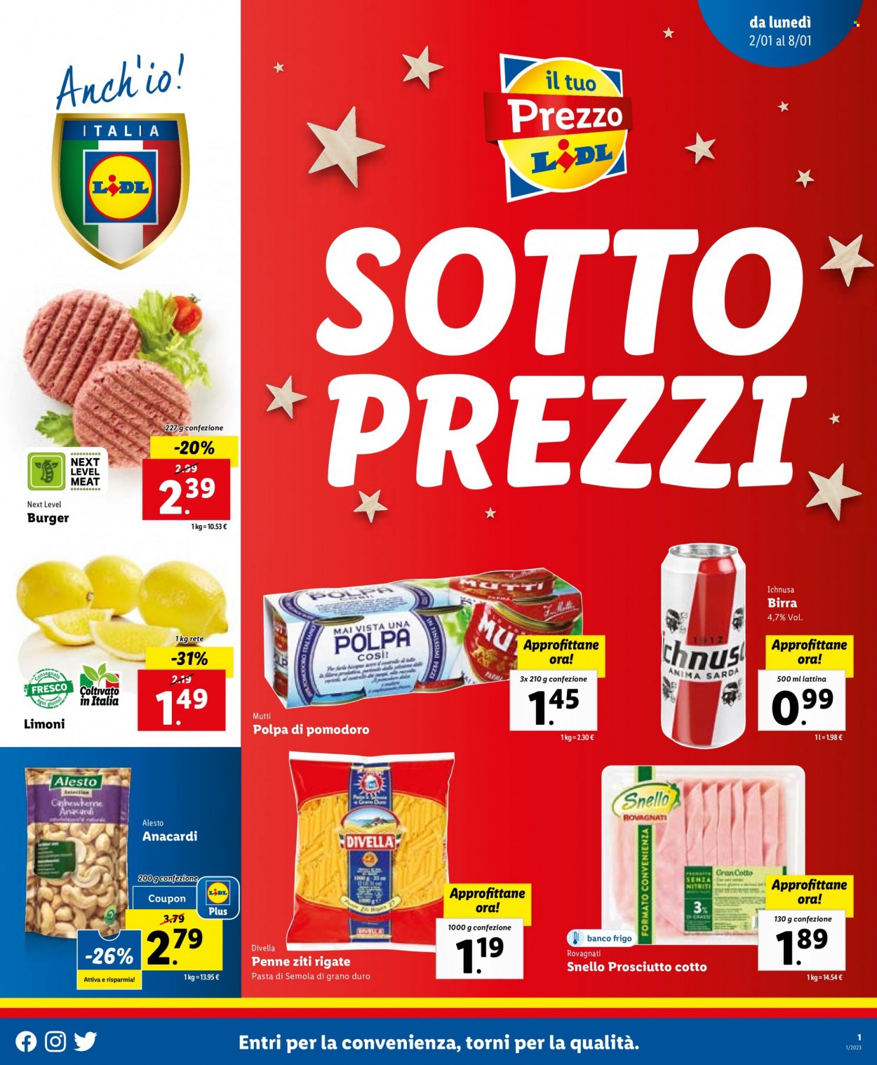Volantino Lidl - 2/1/2023 - 8/1/2023. Pagina 1