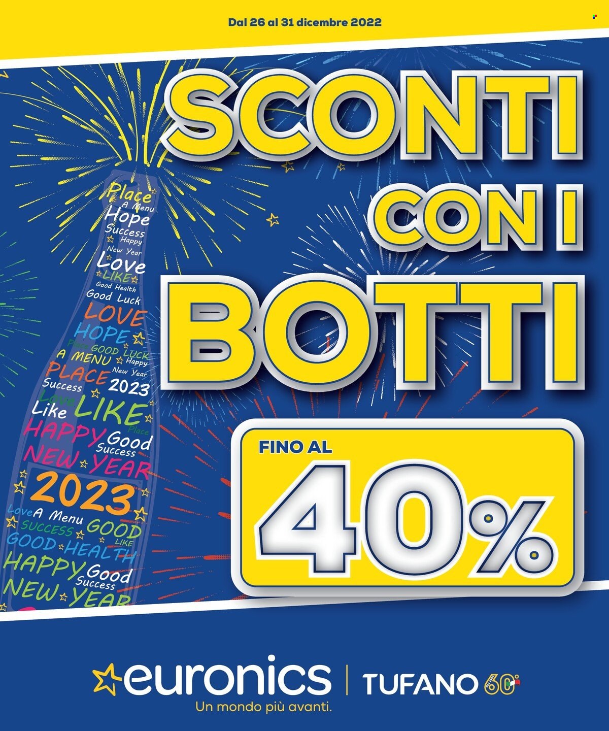 Volantino Euronics - 26/12/2022 - 31/12/2022. Pagina 1