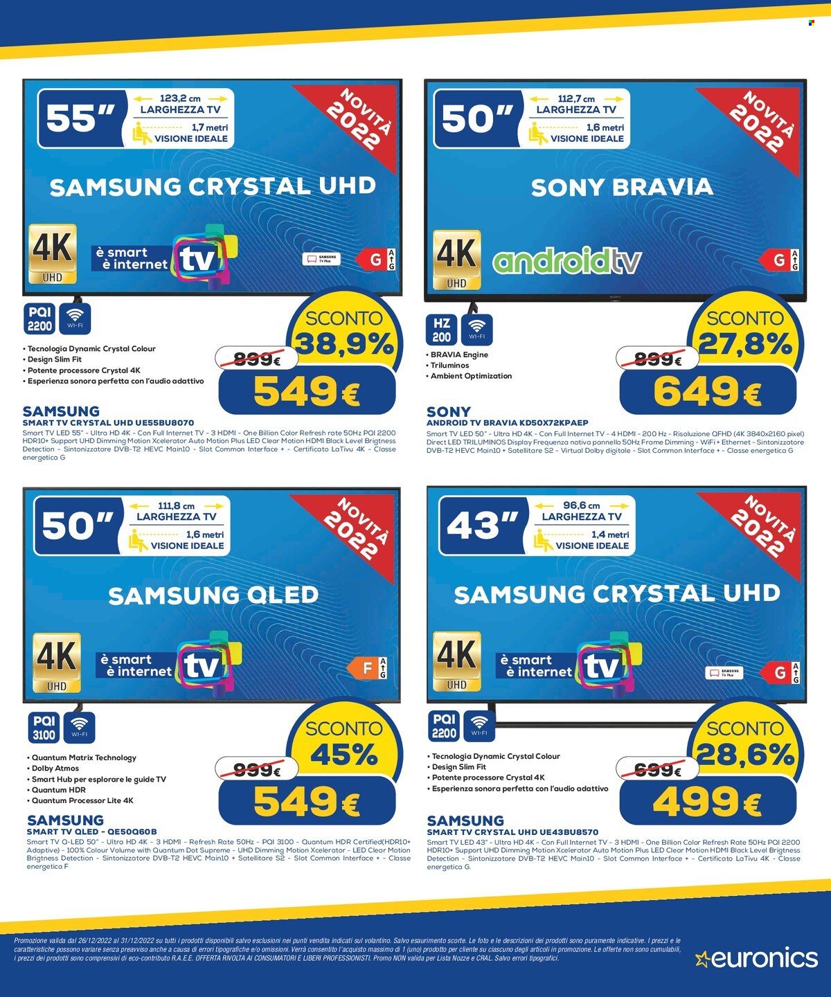 Volantino Euronics - 26/12/2022 - 31/12/2022. Pagina 3