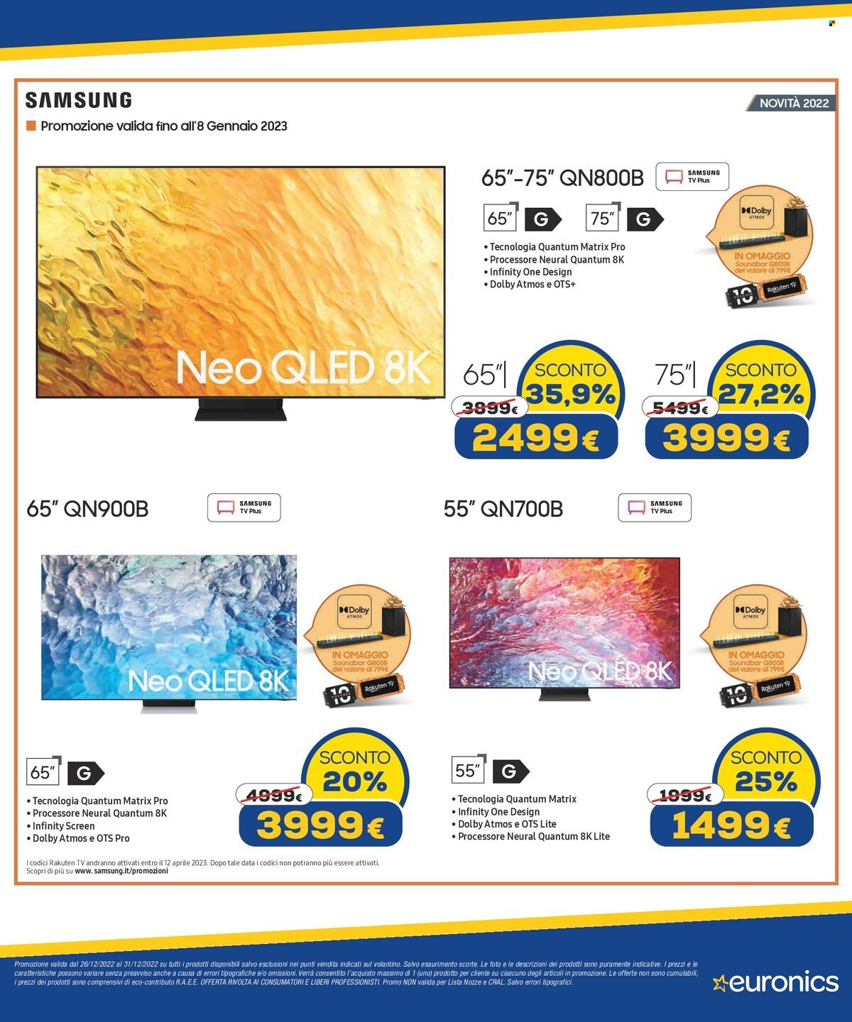Volantino Euronics - 26/12/2022 - 31/12/2022. Pagina 5