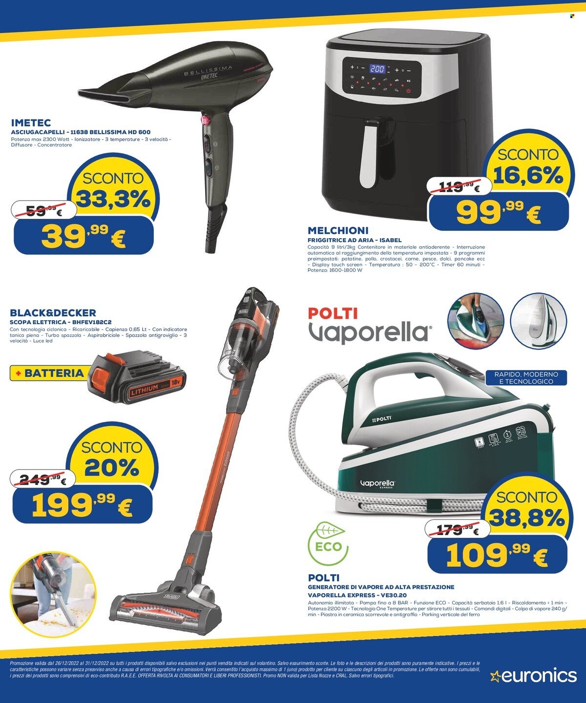 Volantino Euronics - 26/12/2022 - 31/12/2022. Pagina 13