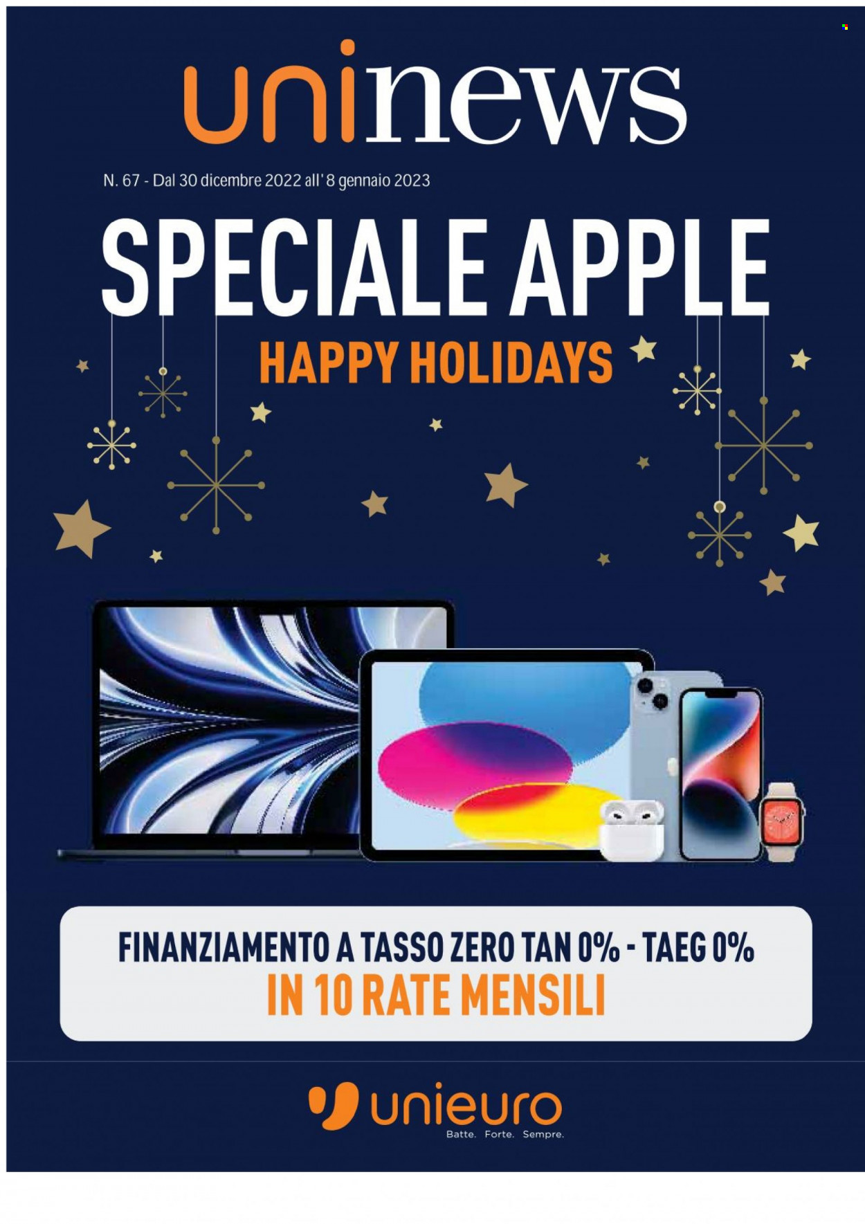 Volantino Unieuro - 30/12/2022 - 8/1/2023. Pagina 1