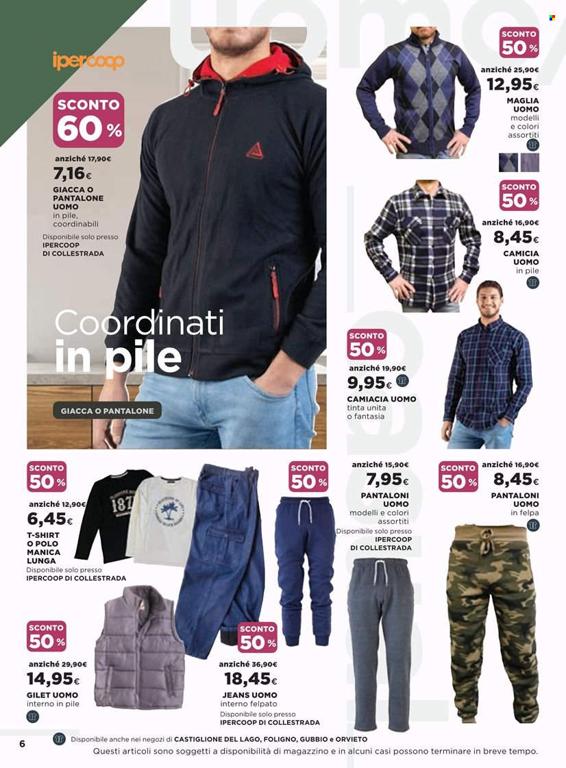 thumbnail - Volantino Coop - 5/1/2023 - 28/2/2023 - Prodotti in offerta - maglia, giacca, pantaloni, jeans, pantalone, camicia, t-shirt, gilet, felpa. Pagina 6.