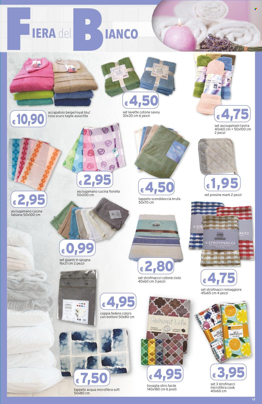 thumbnail - Volantino Sirene Blu - 4/1/2023 - 31/1/2023 - Prodotti in offerta - guanti, tovaglia, strofinaccio, asciugamano, lavetta. Pagina 13.