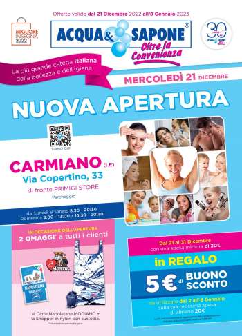 Volantino Acqua & Sapone - 21/12/2022 - 8/1/2023.