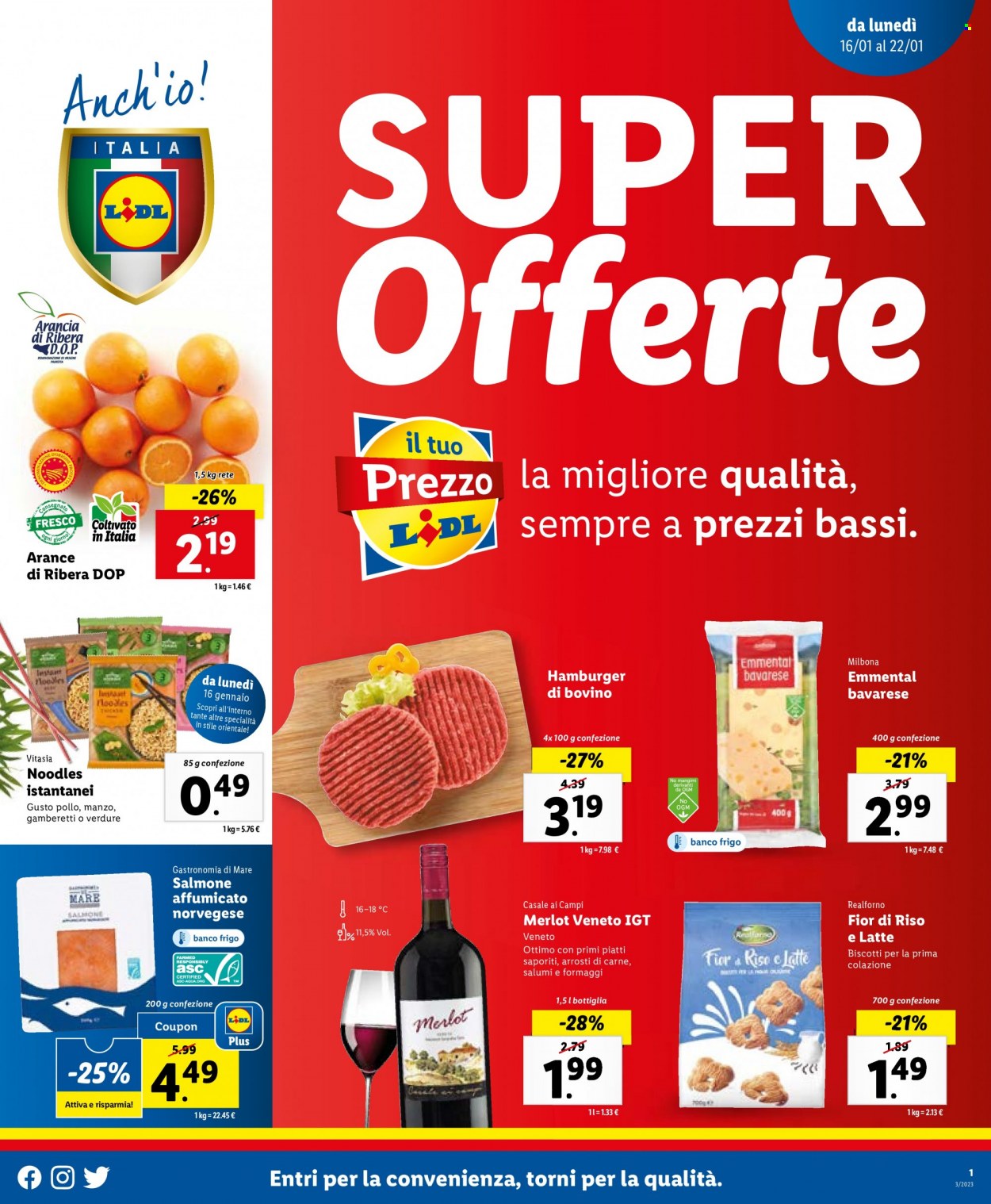 Volantino Lidl - 16/1/2023 - 22/1/2023. Pagina 1