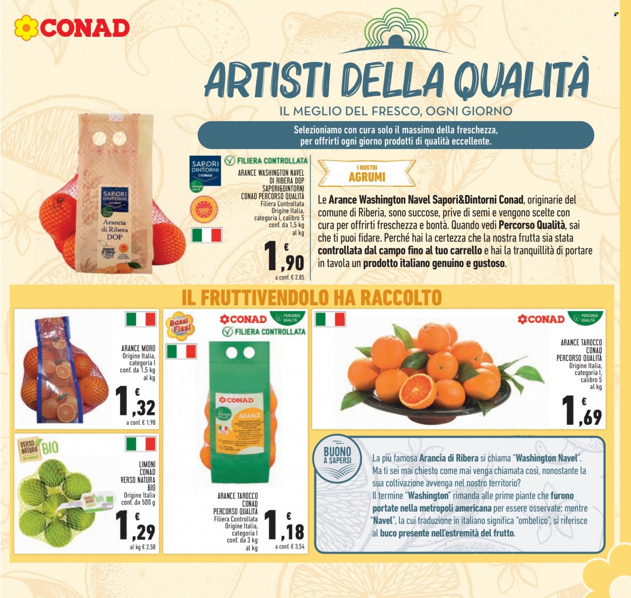 thumbnail - Volantino Conad - 19/1/2023 - 1/2/2023 - Prodotti in offerta - limoni, arancie Navel. Pagina 19.