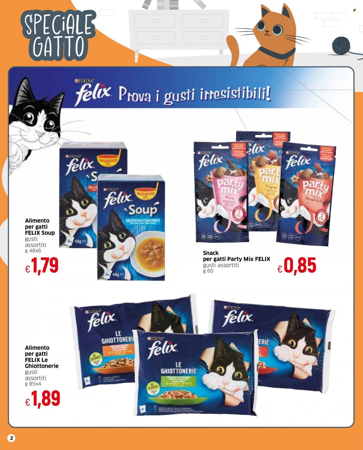 thumbnail - Volantino Famila - 19/1/2023 - 15/2/2023 - Prodotti in offerta - gatto, alimento per gatti, Felix. Pagina 2.