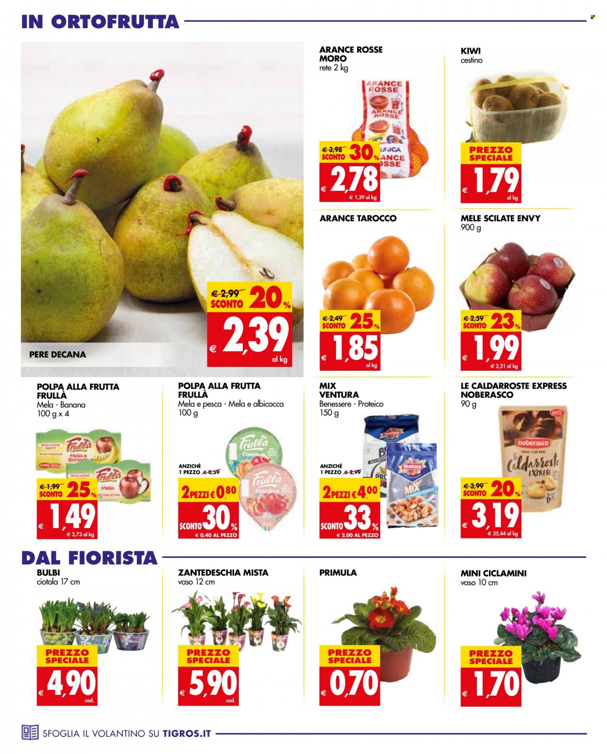 thumbnail - Volantino Tigros - 17/1/2023 - 31/1/2023 - Prodotti in offerta - mele, arance, pere, mix frutta secca, ciotola, ciclamino. Pagina 6.
