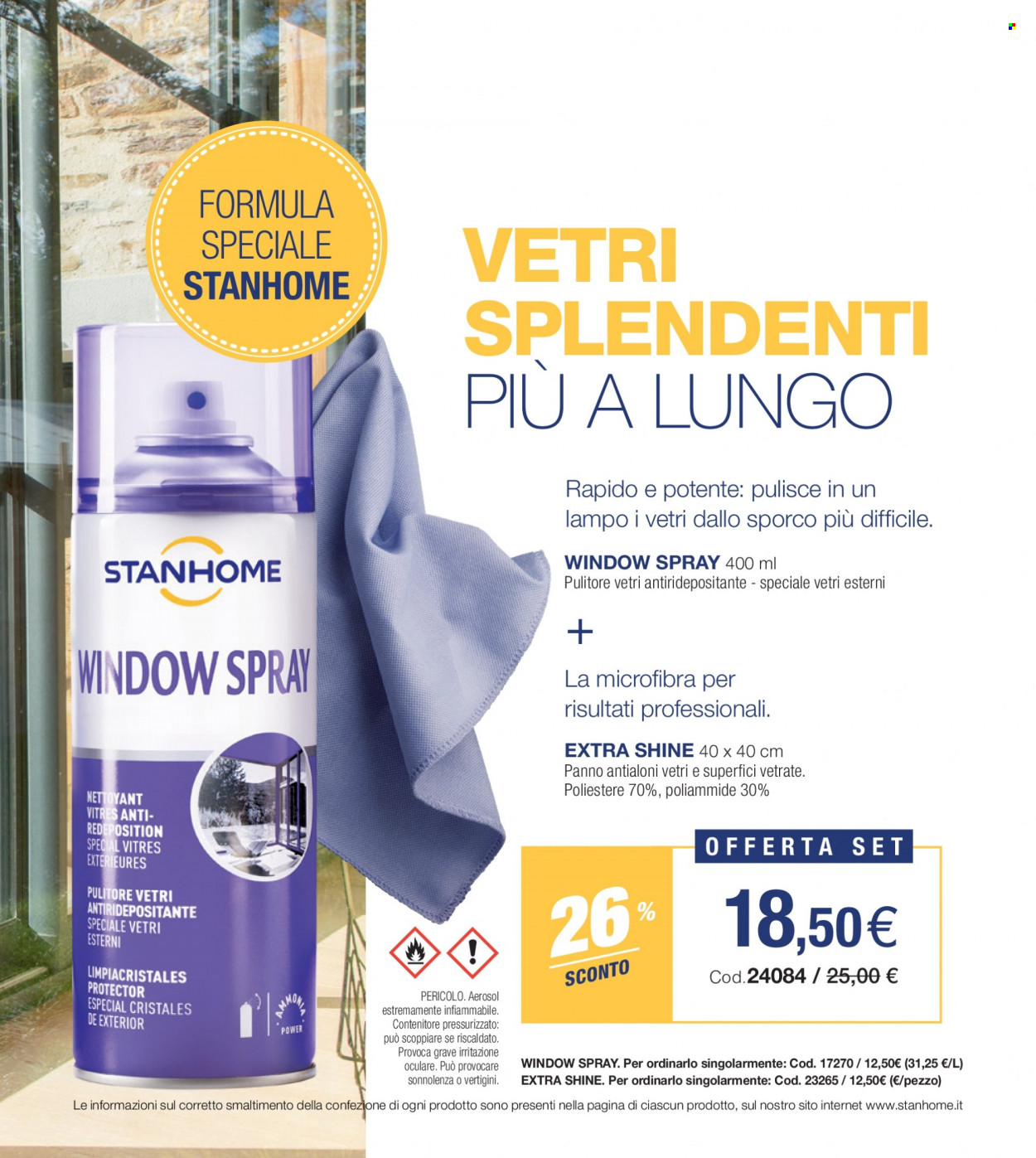 thumbnail - Volantino Stanhome - 17/1/2023 - 27/1/2023 - Prodotti in offerta - pulitore, lavavetri, panno. Pagina 25.