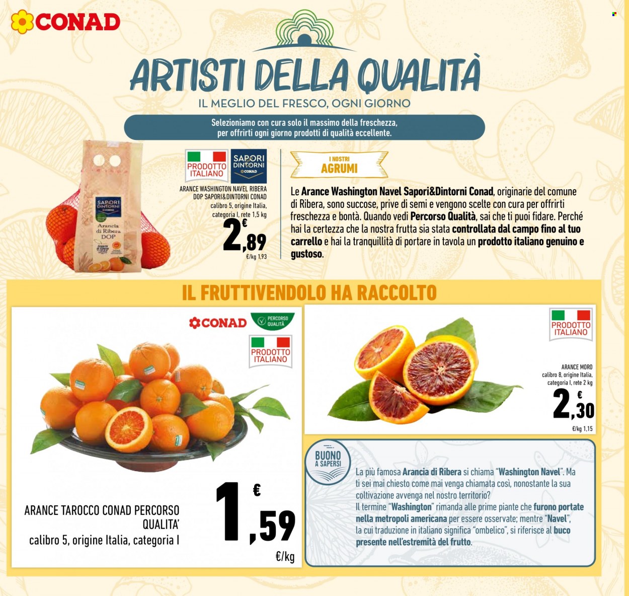 thumbnail - Volantino Conad - 20/1/2023 - 1/2/2023 - Prodotti in offerta - arancie Navel. Pagina 5.