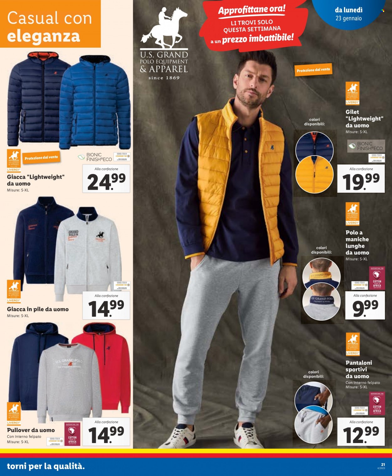 thumbnail - Volantino Lidl - 23/1/2023 - 29/1/2023 - Prodotti in offerta - Finish, giacca, pantaloni, gilet. Pagina 21.