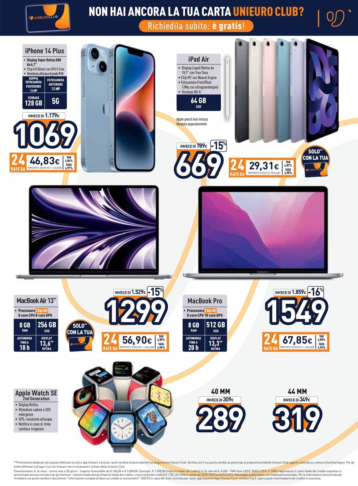 Volantino Unieuro - 20/1/2023 - 2/2/2023. Pagina 9