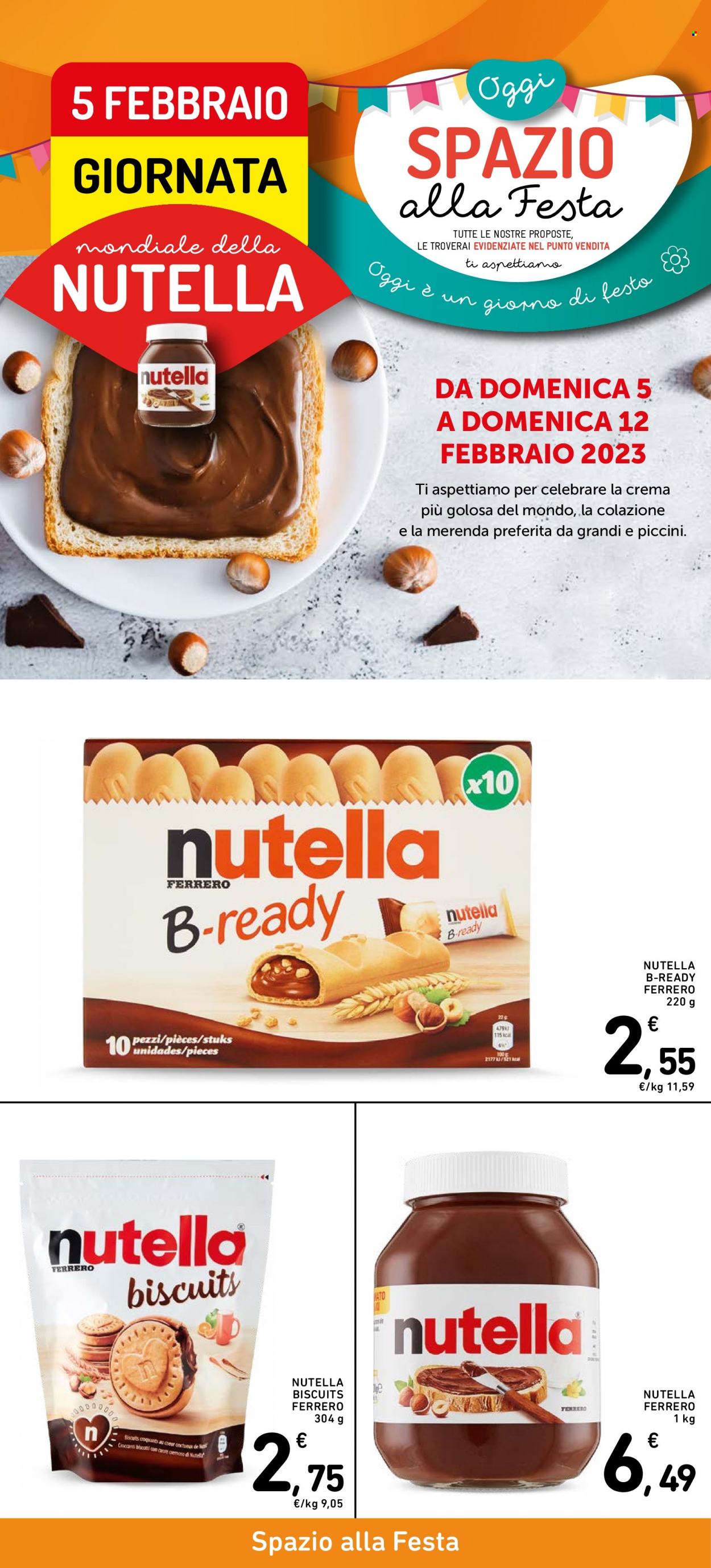 thumbnail - Volantino Conad - 5/2/2023 - 12/2/2023 - Prodotti in offerta - Ferrero, Nutella, crema spalmabile alla nocciola. Pagina 1.