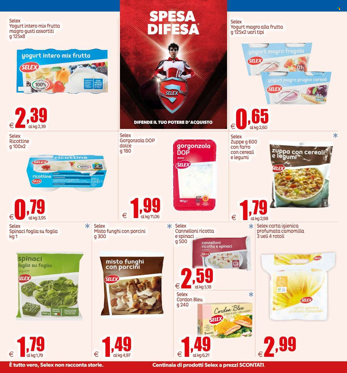 thumbnail - Volantino Elite Supermercati - 26/1/2023 - 5/2/2023 - Prodotti in offerta - funghi misti, cannelloni, zuppa, Cordon Bleu, gorgonzola, yogurt, latte, carta igienica. Pagina 2.