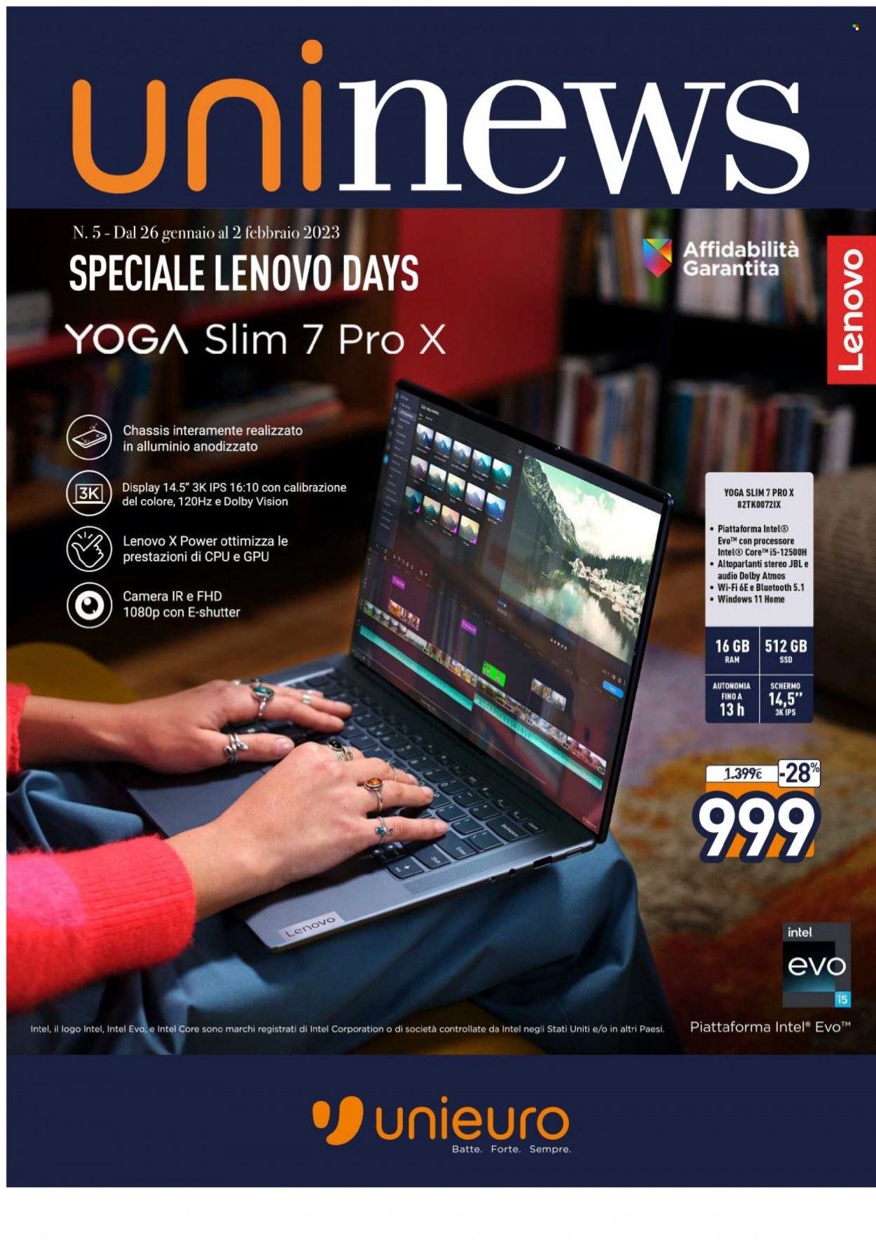 Volantino Unieuro - 26/1/2023 - 2/2/2023. Pagina 1