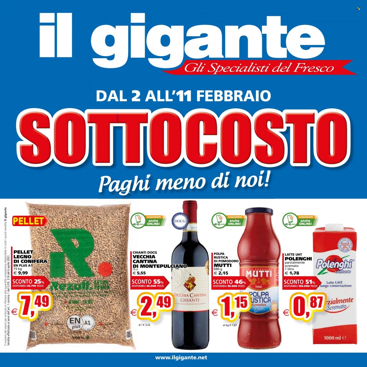 Volantino Il Gigante - 2/2/2023 - 11/2/2023. Pagina 1