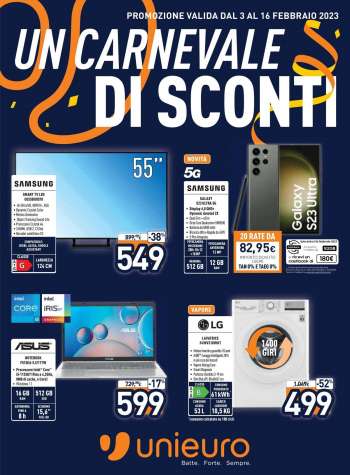 Volantino Unieuro - 3/2/2023 - 16/2/2023.