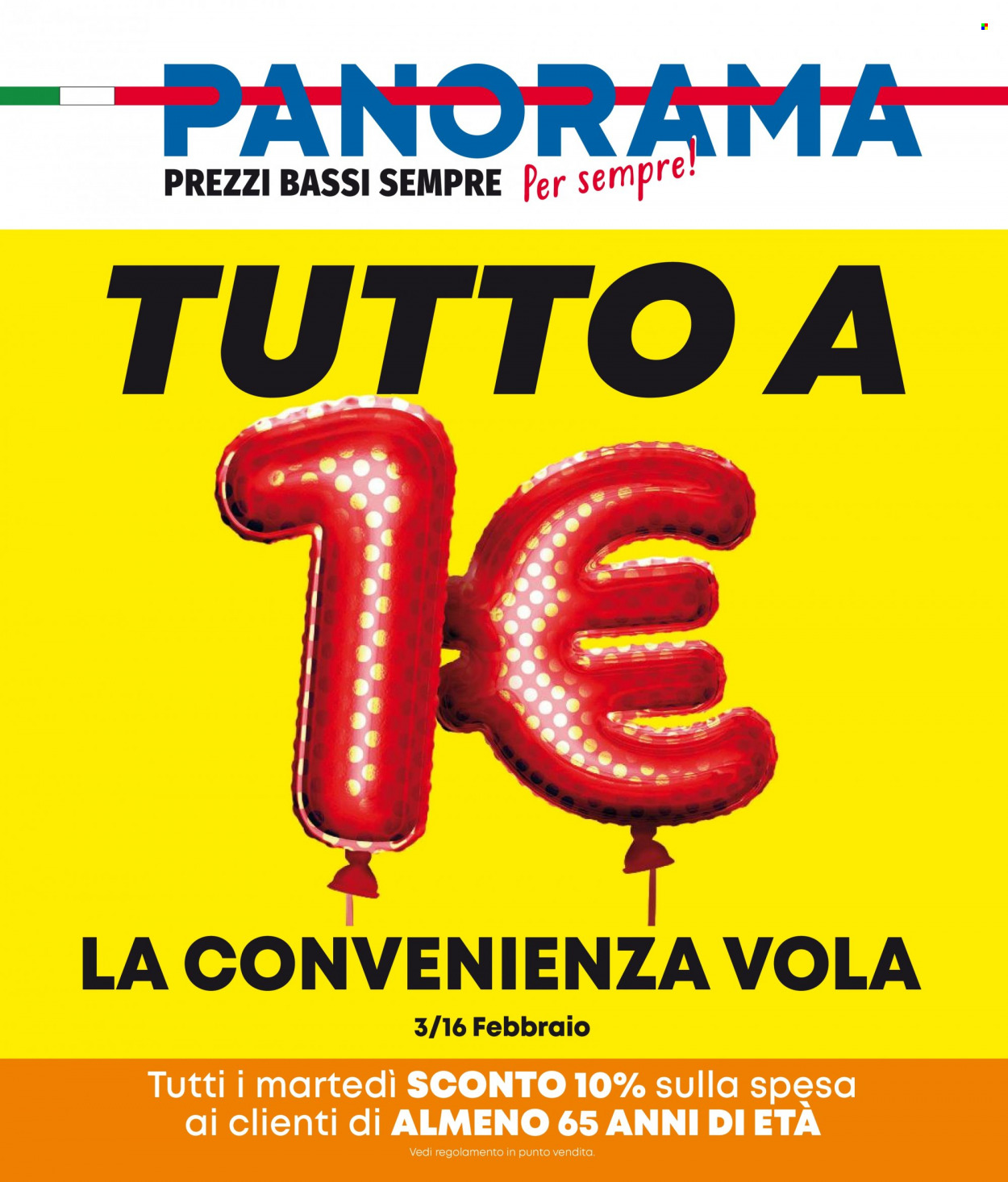 Volantino Panorama - 3/2/2023 - 16/2/2023. Pagina 1