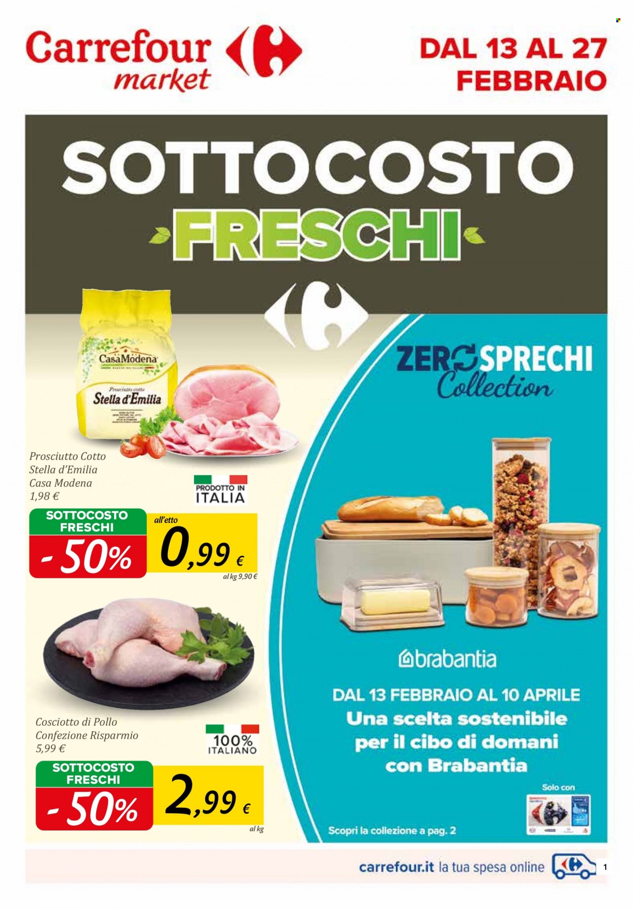 Volantino Carrefour - 13/2/2023 - 27/2/2023. Pagina 1