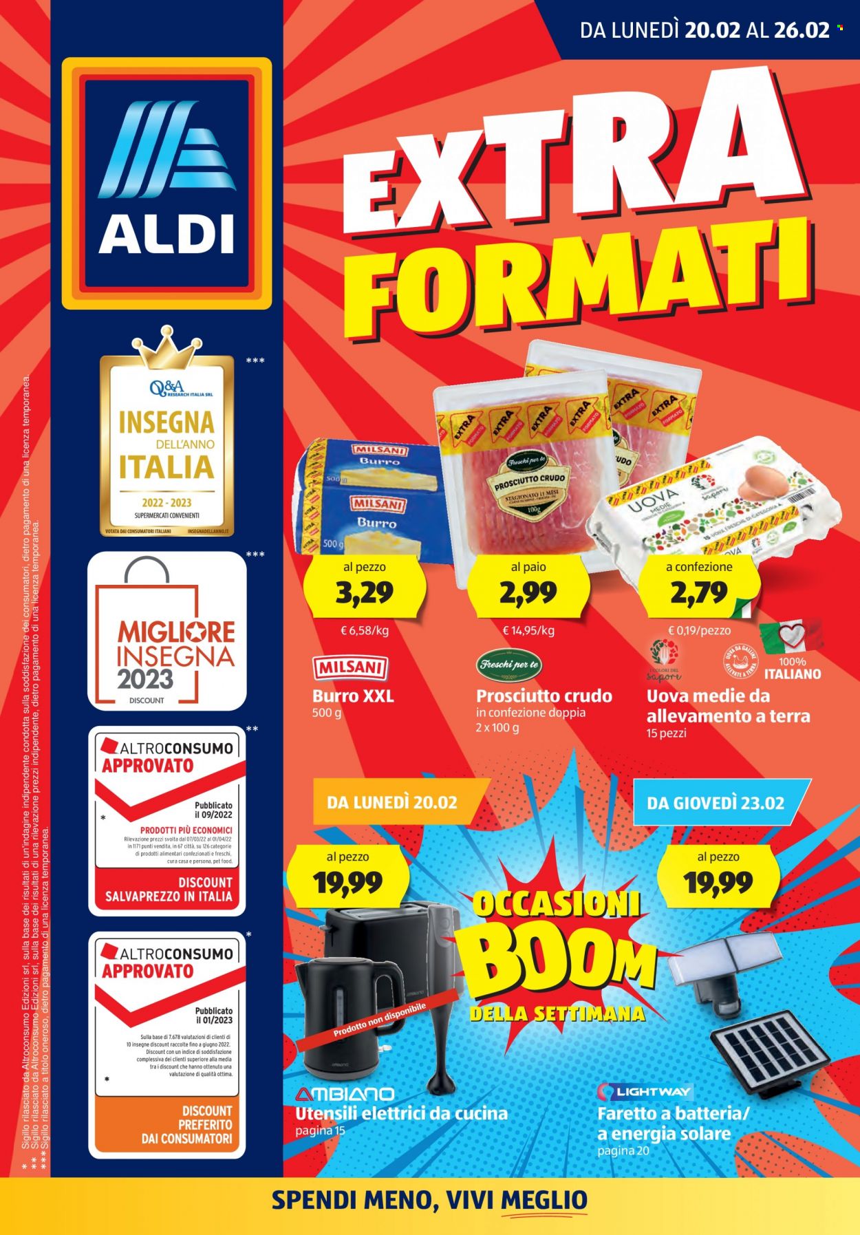 Volantino Aldi - 20/2/2023 - 26/2/2023. Pagina 1