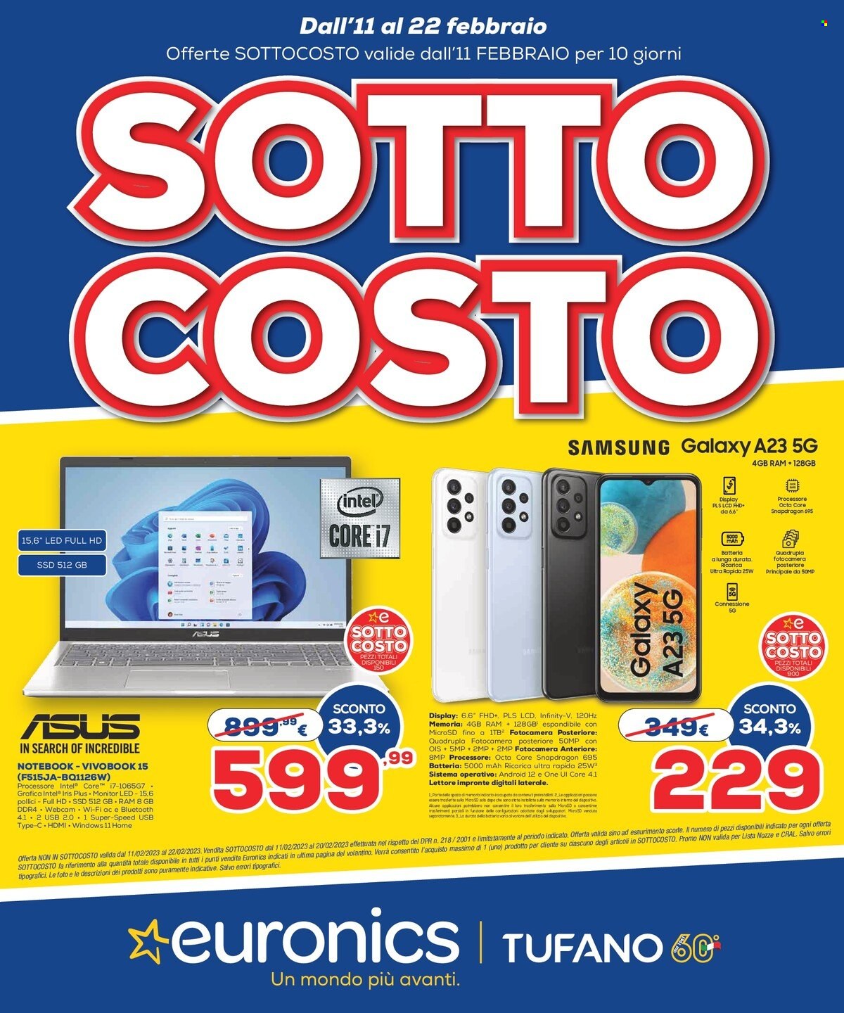 Volantino Euronics - 11/2/2023 - 22/2/2023. Pagina 1