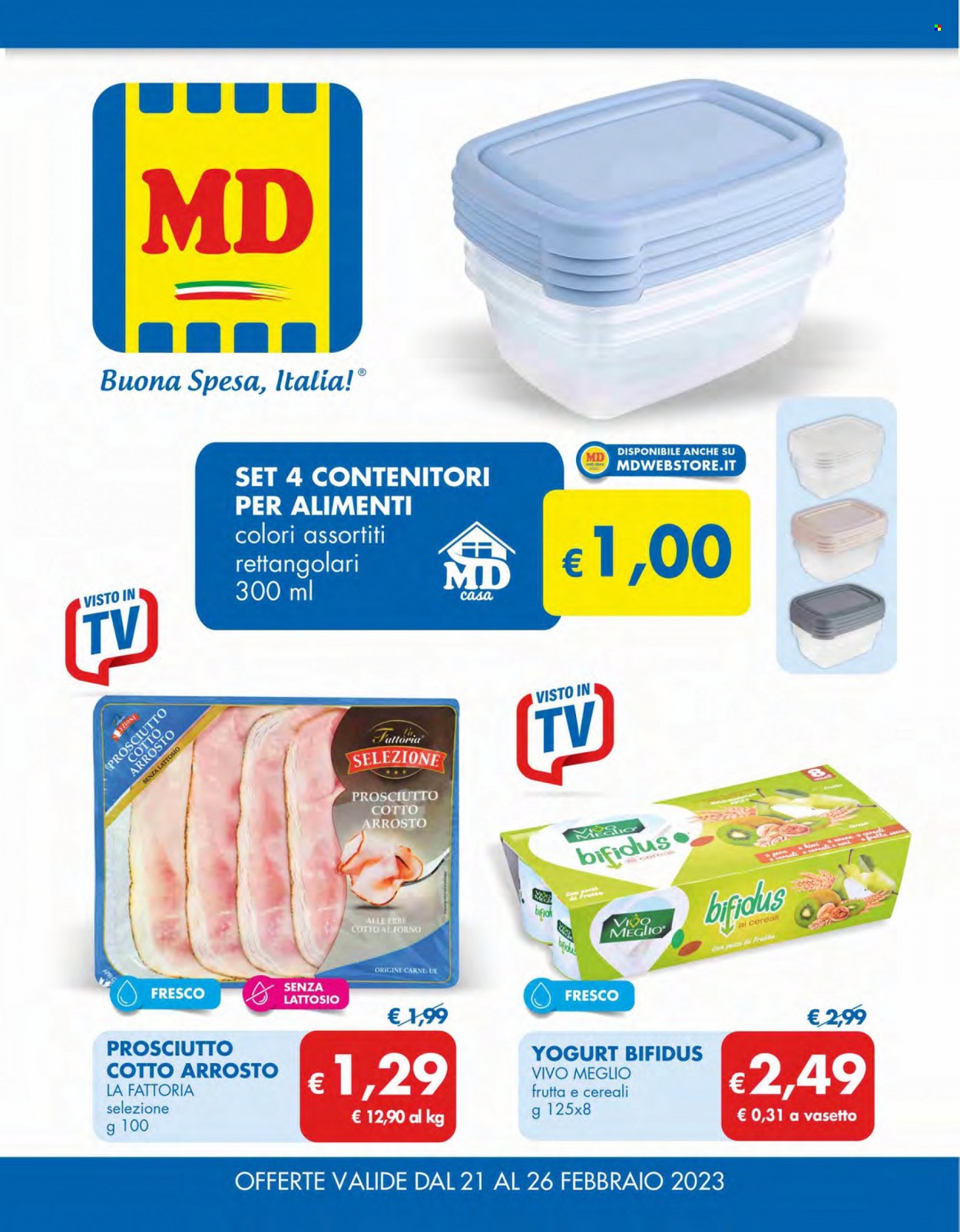 Volantino MD Discount - 21/2/2023 - 26/2/2023. Pagina 1