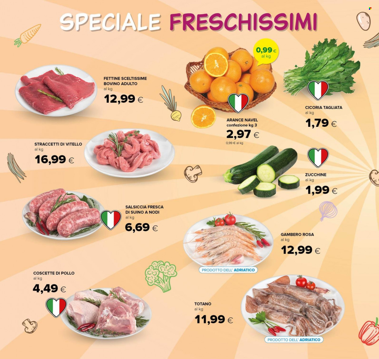 thumbnail - Volantino Tigre - 16/3/2023 - 29/3/2023 - Prodotti in offerta - cicoria, zucchine, arance, arancie Navel, manzo, vitello, tagliata, salsiccia, suino, totani. Pagina 2.