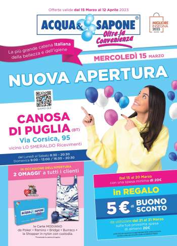 Volantino Acqua & Sapone - 15/3/2023 - 12/4/2023.
