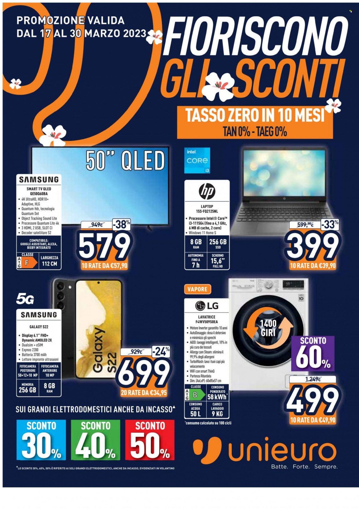 Volantino Unieuro - 17/3/2023 - 30/3/2023. Pagina 1