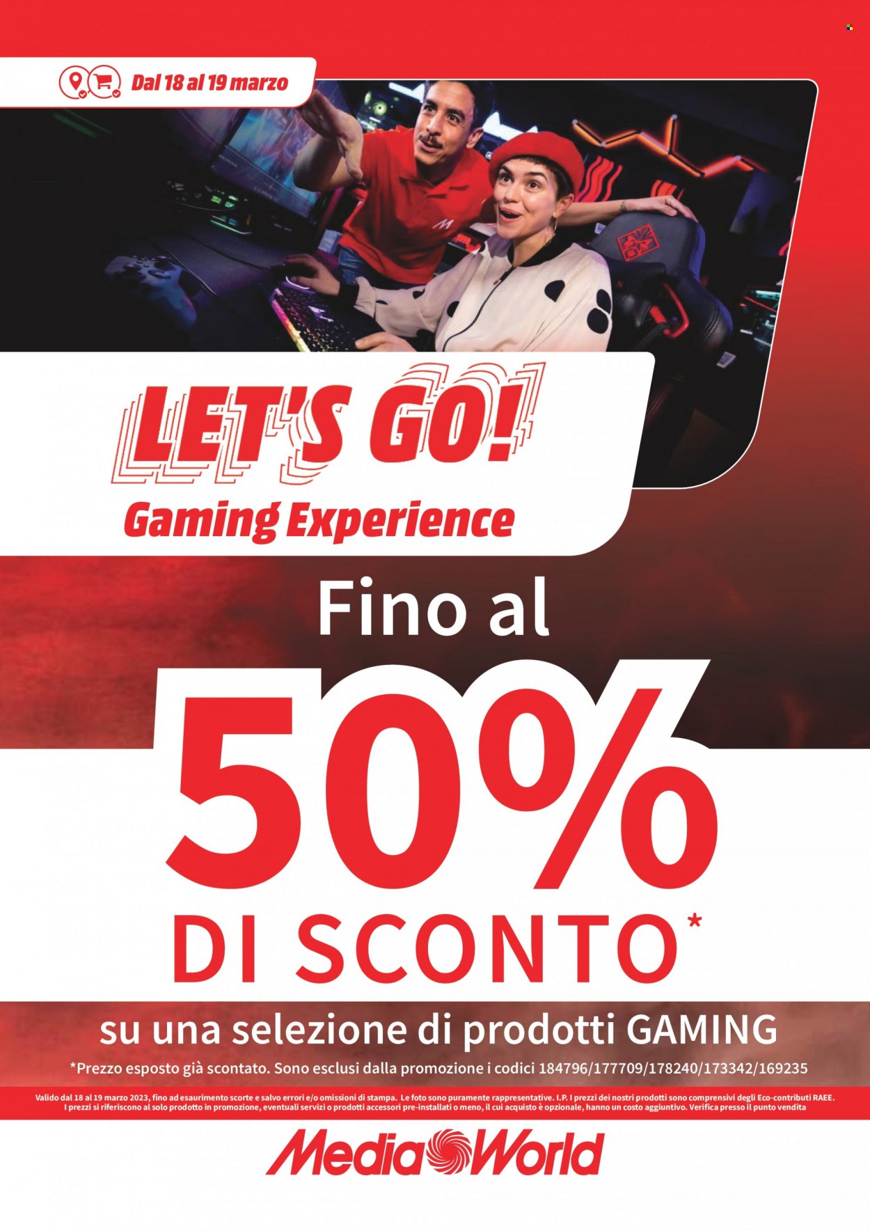 Volantino MediaWorld - 18/3/2023 - 19/3/2023. Pagina 1