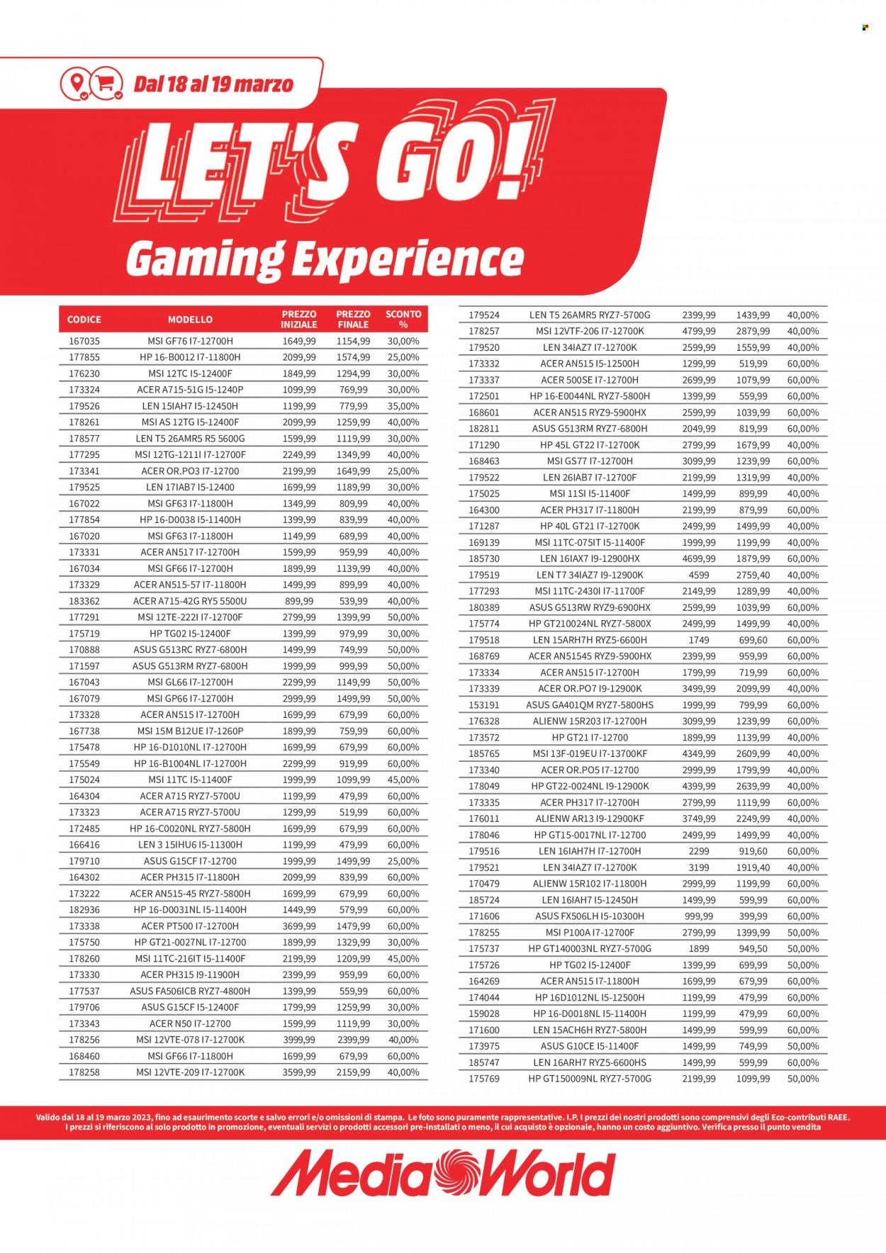 Volantino MediaWorld - 18/3/2023 - 19/3/2023. Pagina 7