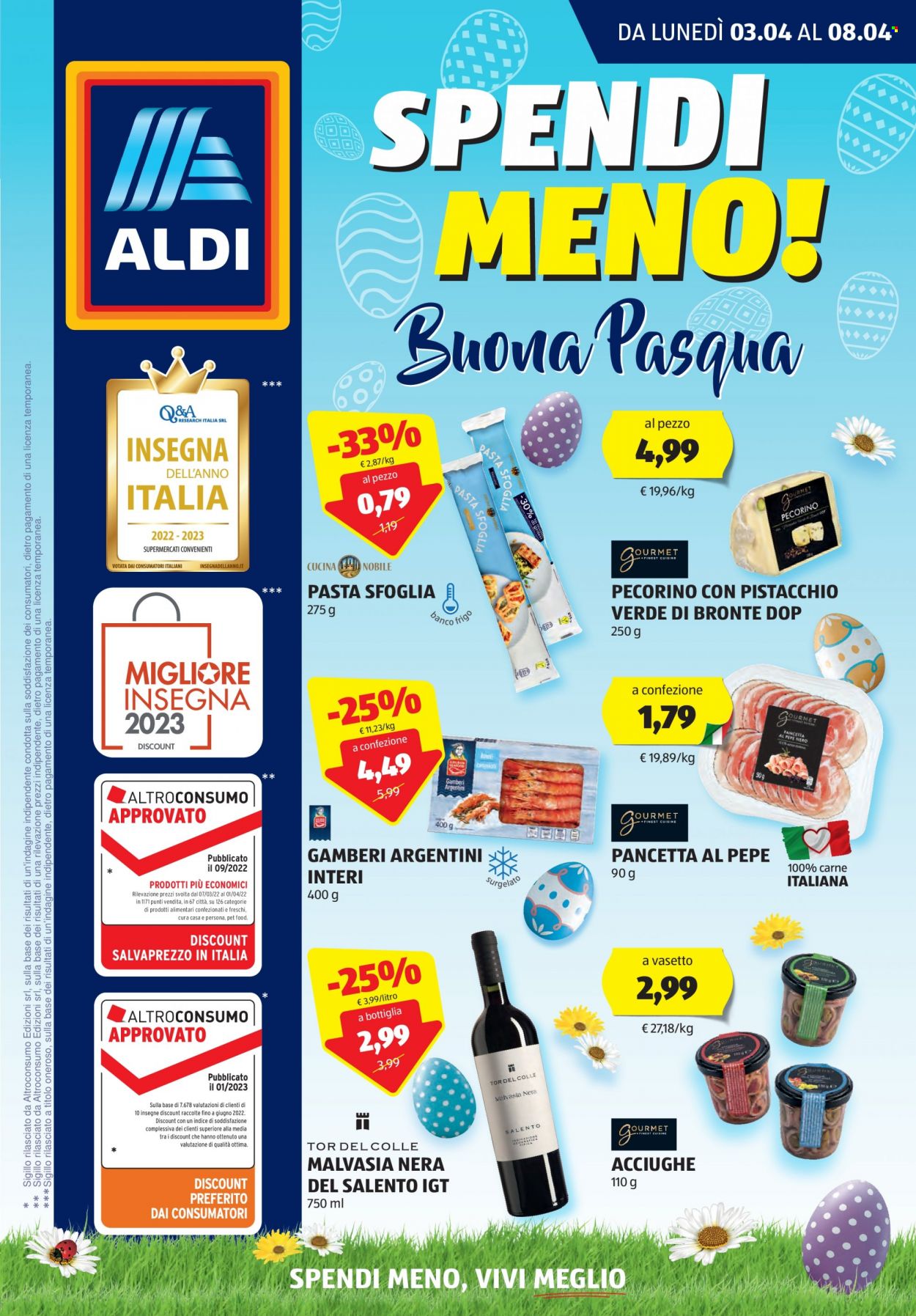 Volantino Aldi - 3/4/2023 - 8/4/2023. Pagina 1