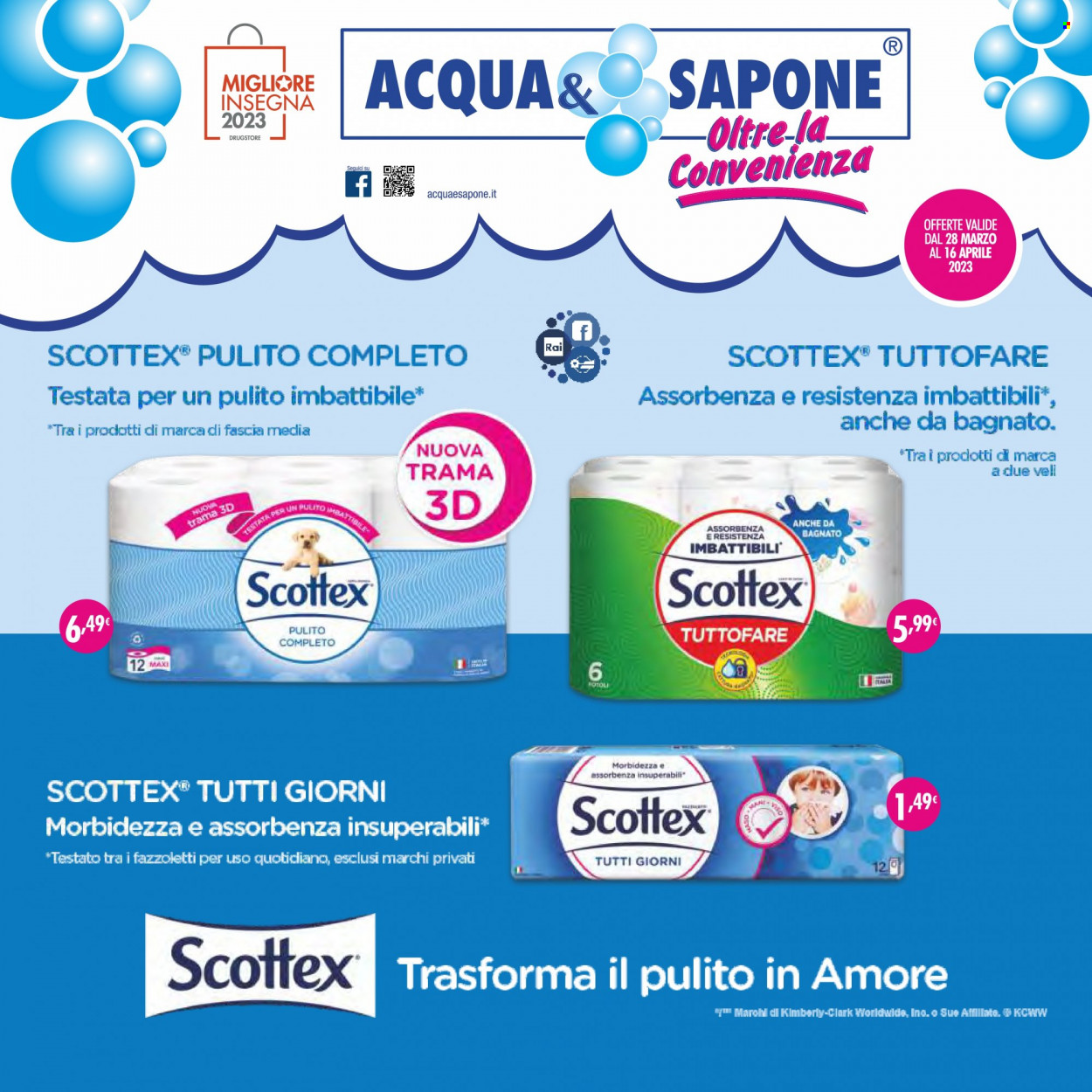 Volantino Acqua & Sapone - 28/3/2023 - 16/4/2023. Pagina 1