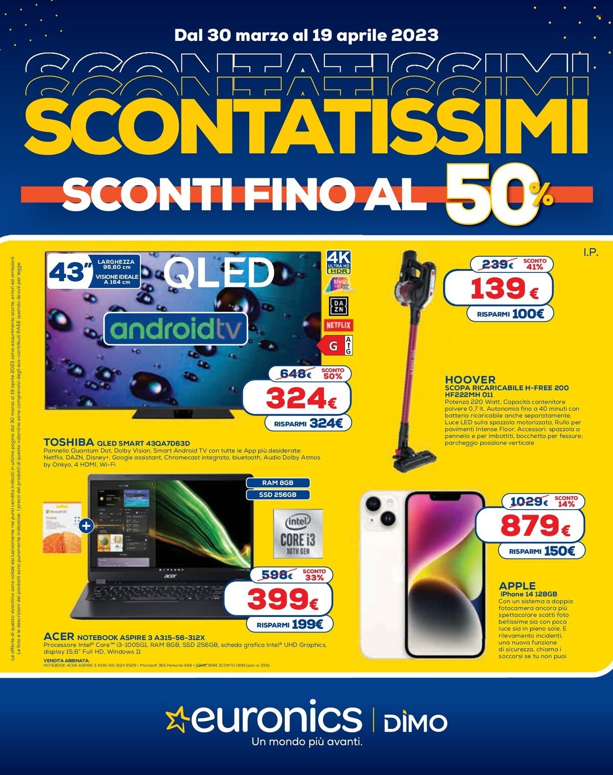 Volantino Euronics - 30/3/2023 - 19/4/2023. Pagina 1