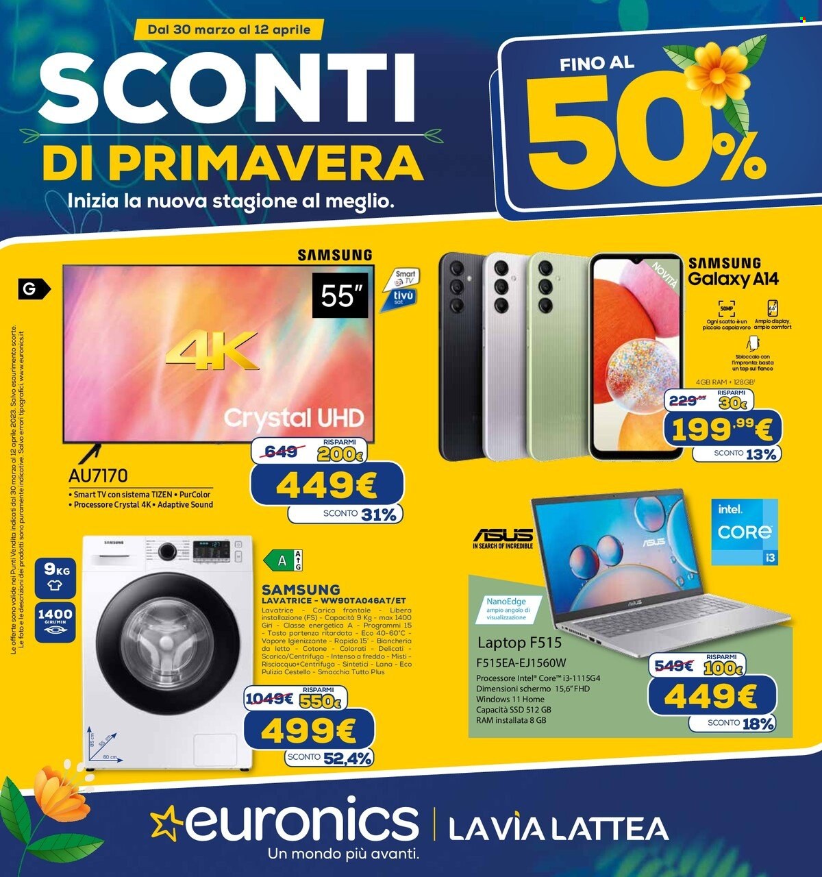 Volantino Euronics - 30/3/2023 - 12/4/2023. Pagina 1