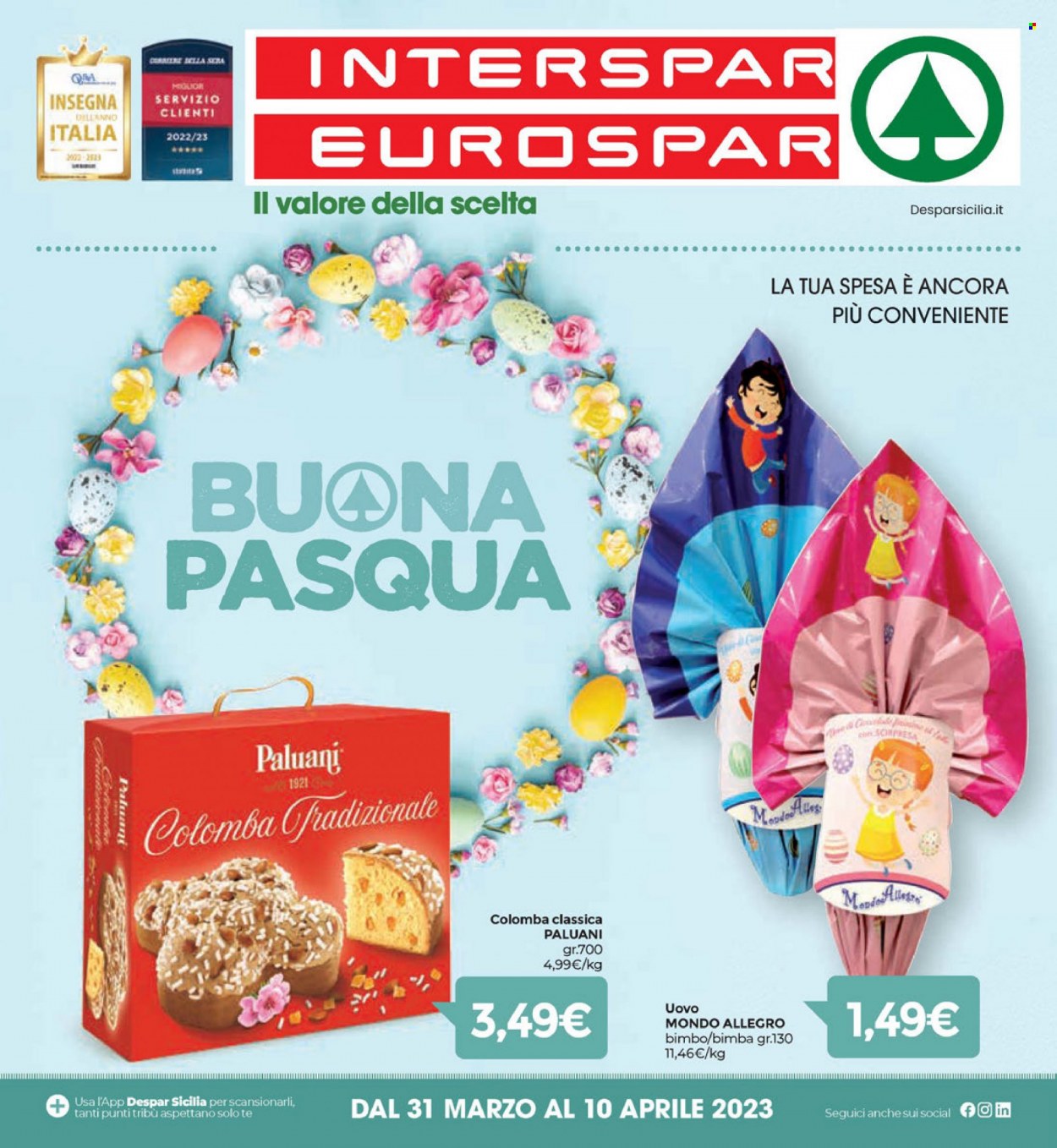 Volantino Interspar - 31/3/2023 - 10/4/2023. Pagina 1