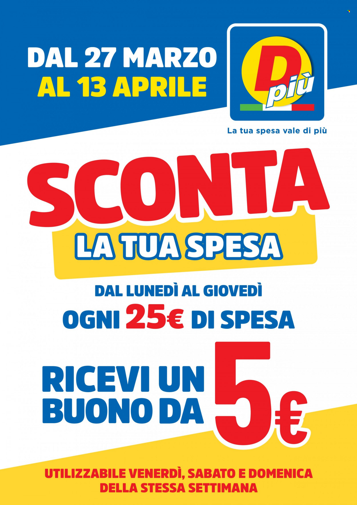 Volantino Dpiù - 27/3/2023 - 13/4/2023. Pagina 1