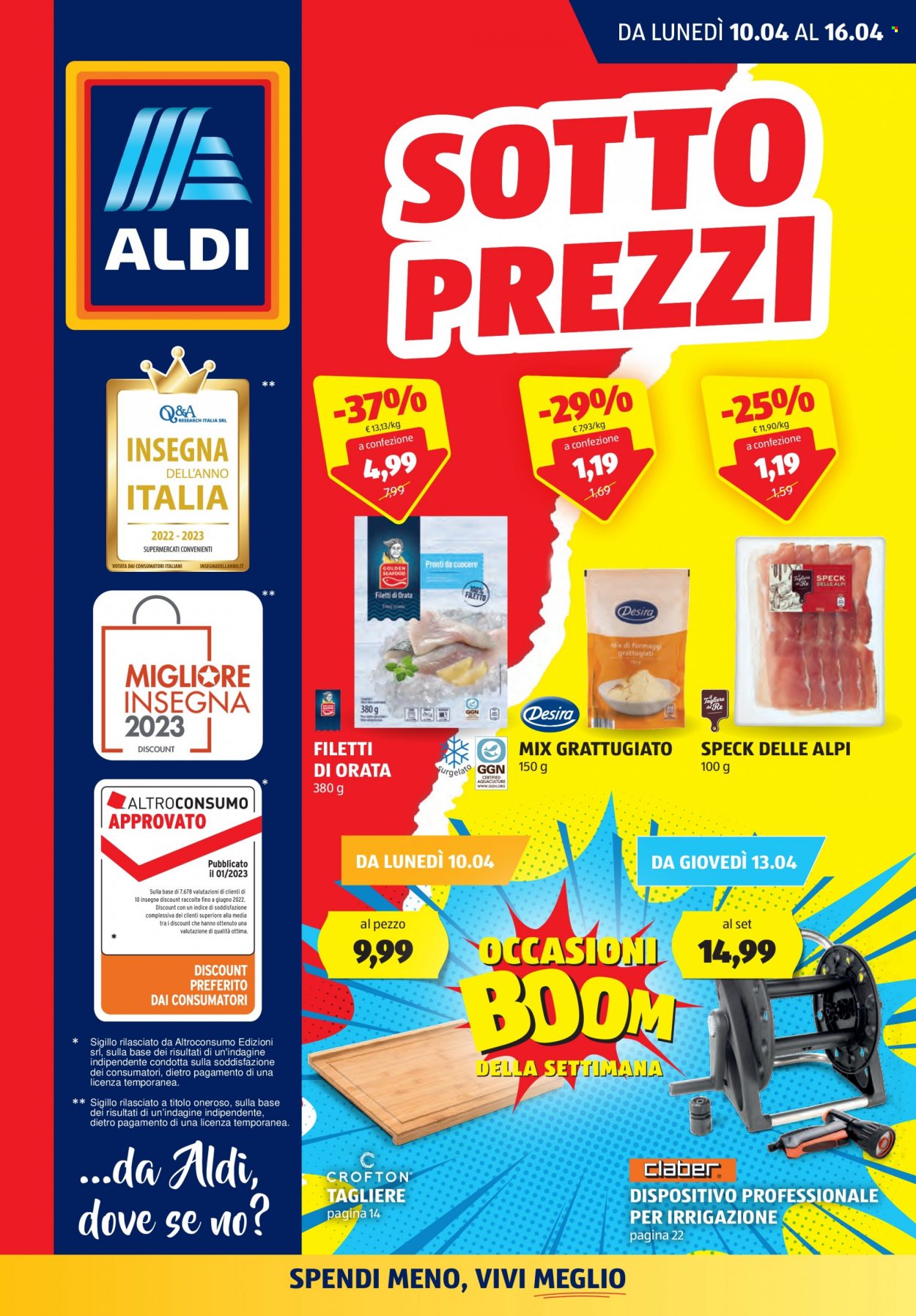 Volantino Aldi - 10/4/2023 - 16/4/2023. Pagina 1