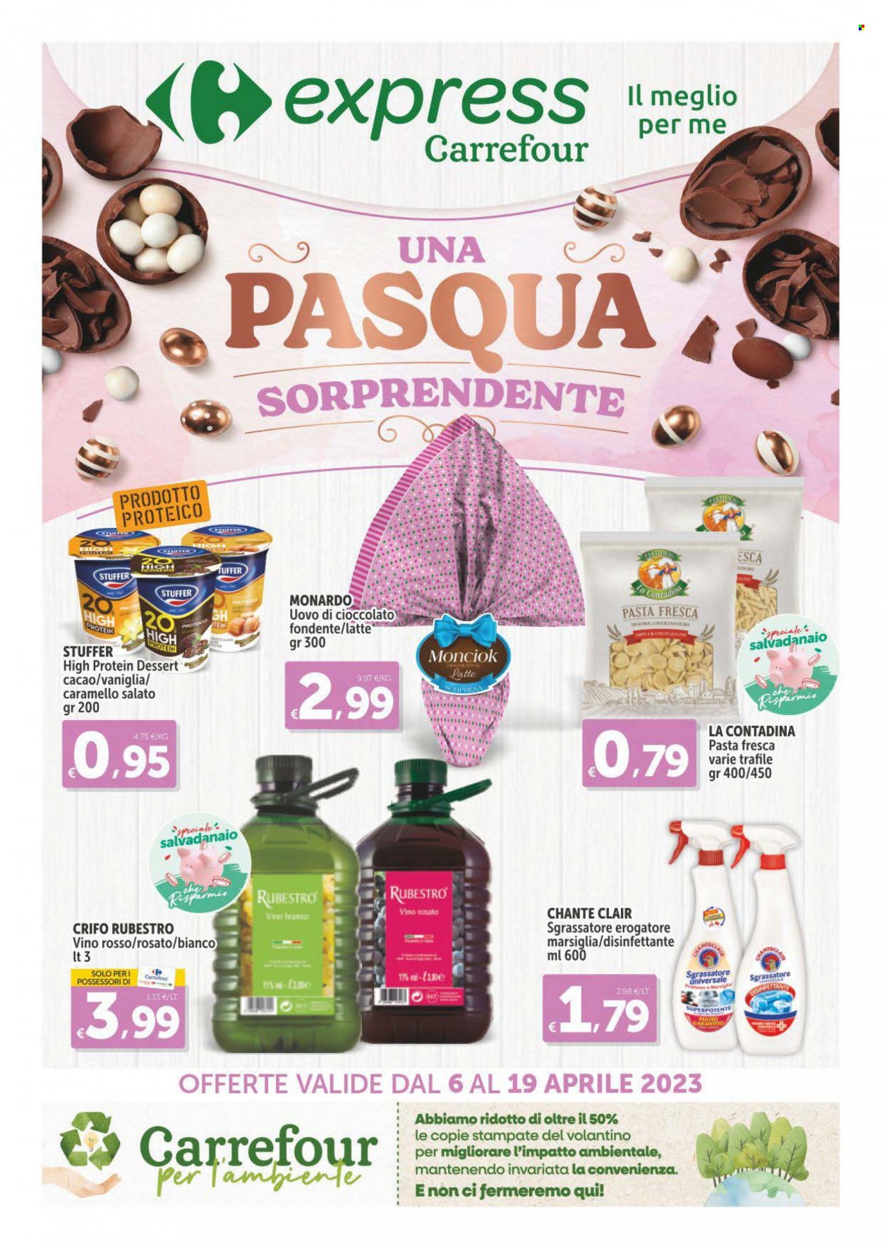 Volantino Carrefour - 6/4/2023 - 19/4/2023. Pagina 1